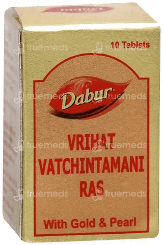Dabur Vrihat Vatchintamani Ras With Gold & Pearl Tablet 10